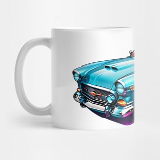 Colored Classic Car Design in Vibrant Vector Style Mug